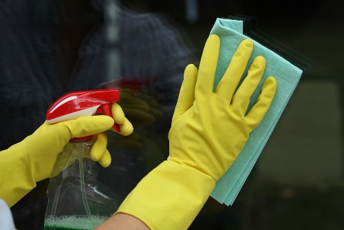 Airbnb cleaner preparing a Twickenham short-let property for guest arrival
