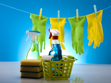 Professional cleaner refreshing a Twickenham property after a busy period